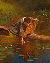 Gathering Lilies, Eastman Johnson by Masterful Masters thumbnail