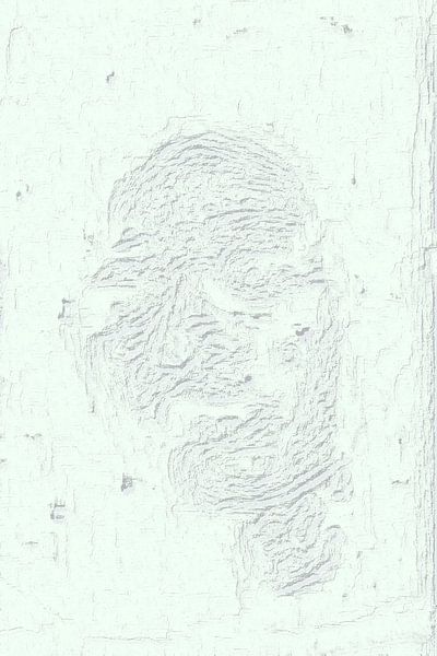 Abstract monochroom portret vrouw van Maurice Dawson