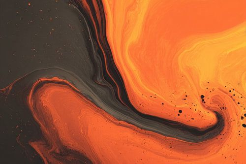 Abstrakter Strom in Feuer und Dunkelheit von Eva Lee