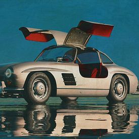 Mercedes 300 SL Gullwings van Jan Keteleer (JanKé): Een reis voorbij het canvas