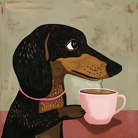 Pause-café – Teckel Kunst sur Bianca ter Riet