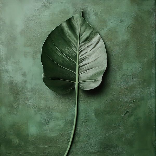 Deep green leaf by Natasja Haandrikman