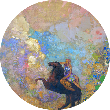 Odilon Redon, Muze op Pegasus - 1910 van Atelier Liesjes