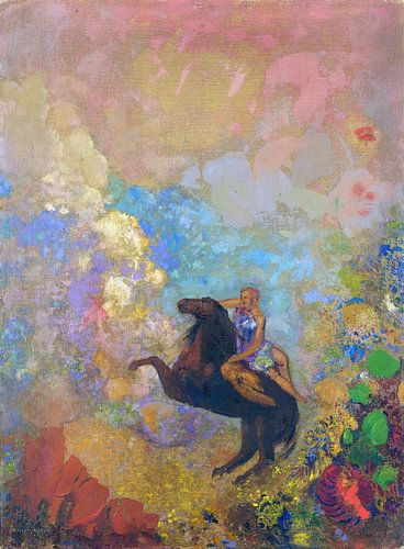 Odilon Redon, Muse auf Pegasus - 1910