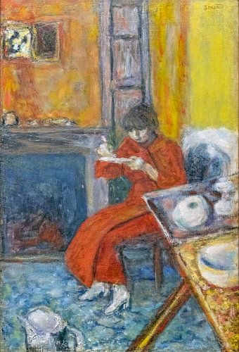 Vrouw in een rode badjas, Pierre Bonnard, 1916