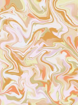 Liquid Gradient | Pink Orange van Bohomadic Studio