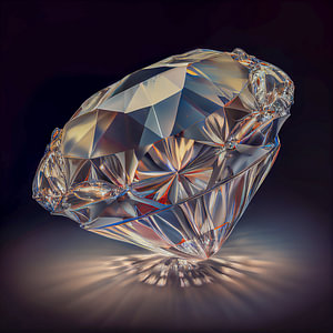 Portrait eines Diamant Edelstein Illustration