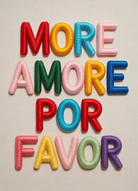 More Amore Por Favor - Textile Typography by Niklas Maximilian