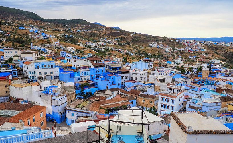 De blauwe stad Chefchaouen van Mariska Jumelet-Boom