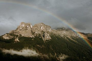 A rainbow over Vigo di Fassa by Colinda Riemens