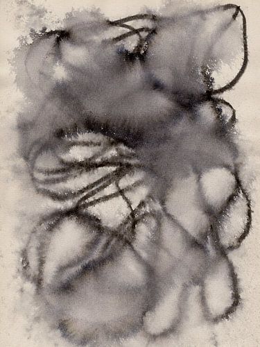 Abstracte inktlijnen gewassen.