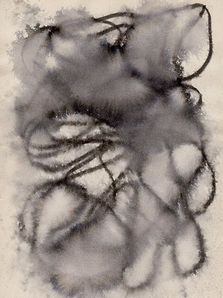 Abstract ink lines wash. by Dina Dankers