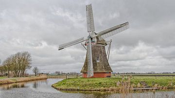 Molen in Friesland van Hans Dikken