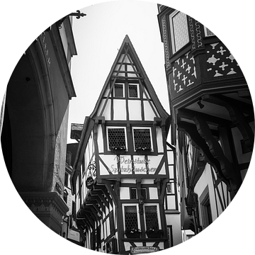 Huisje in Bernkastel-Kues | Moezel | Duitsland | Vakwerkhuis | Zwart wit  fotografie | Spitzhäuschen