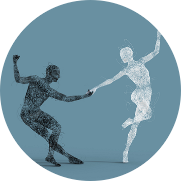 Gekrabbelde dansers met plezier