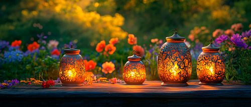 Luminous garden lanterns by Poster Art Shop
