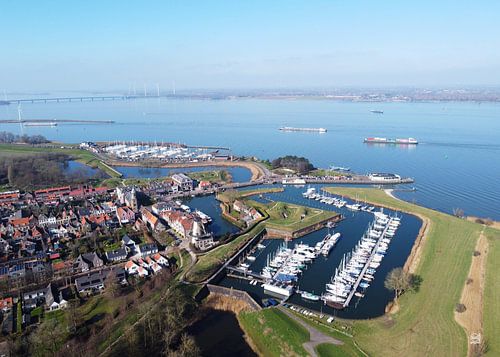 Willemstad Netherlands drone overview.