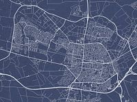 Map of Tilburg in Royal Blue