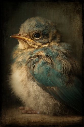 Jong vogeltje close-up