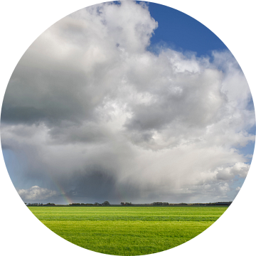 Wolkenlucht boven de weilanden van Sjoerd van der Wal Fotografie