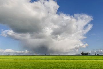 Wolkenlucht boven de weilanden van Sjoerd van der Wal