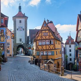 Plönlein avec ses maisons colorées à Rothenburg ob der Tauber en Allemagne sur iPics Photography