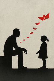 Schaduwbeloften — vader en dochter, stedelijke van Dream Designs art work