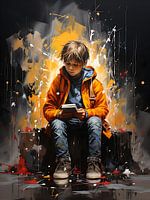 Banksy meets Pollock art