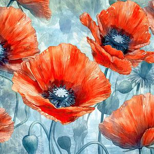 Coquelicots sur Wall Wonder