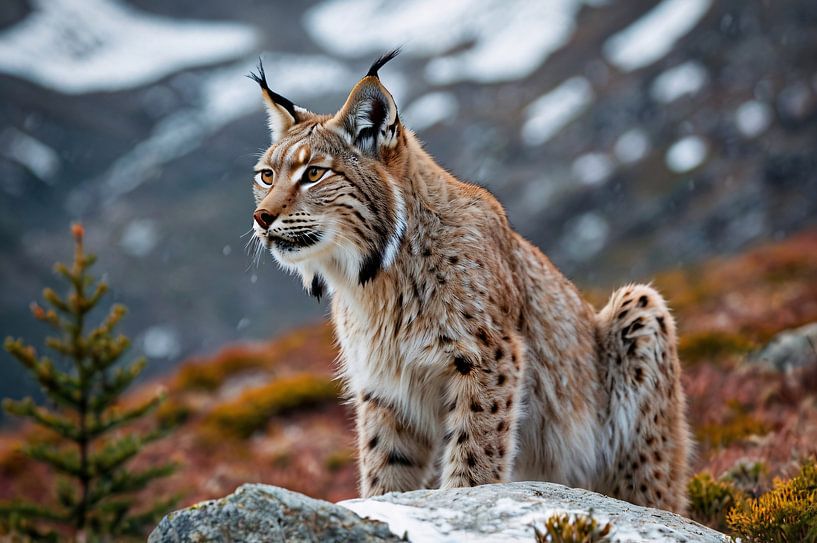 Lynx in natuurlijke omgeving van Art & Soul Creations