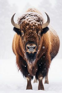 Bison portrait by haroulita