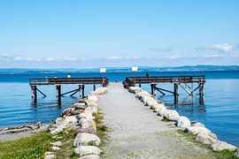 Jetée au bord du fjord sur Inge Smit