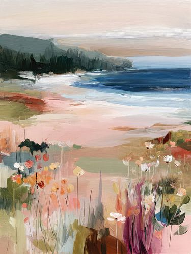 Fleurs sauvages au bord de la mer