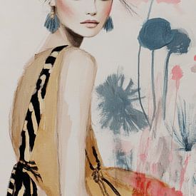 Soft Elegance, modern portrait by Carla Van Iersel