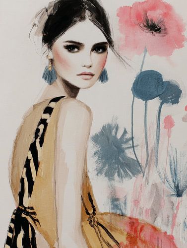 Soft Elegance, modern portrait by Carla Van Iersel