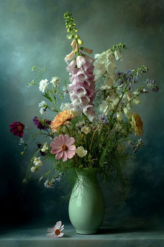 Pastell-Garten-Blick