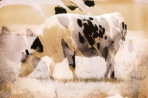 Grazende koe van Mario Dekker-Janssen