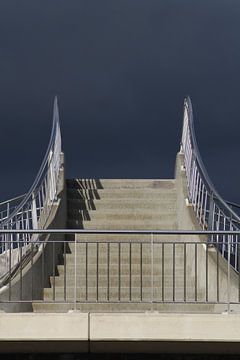 Brug over het spoor in Harlingen