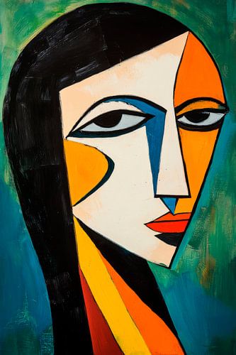 Portrait abstrait d'une femme