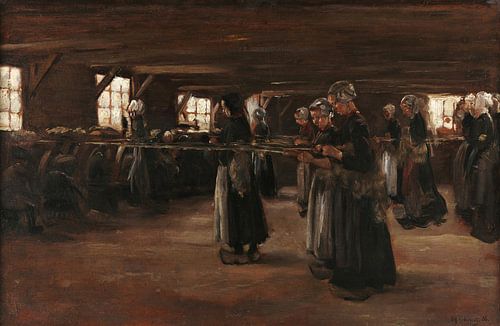 Studie voor vlasschuur in Laren - 1886