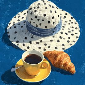 Ladies Who Lunch with Coffee and Croissants by Studio Ypie