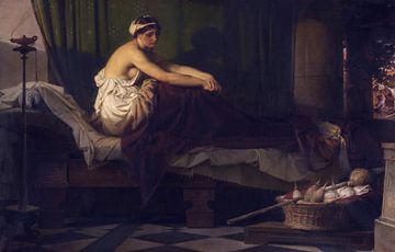 Penelope wacht bij haar ontwaken op de terugkeer van Odysseus, Eduard Julius Friedrich Bendemann, 18 van Atelier Liesjes