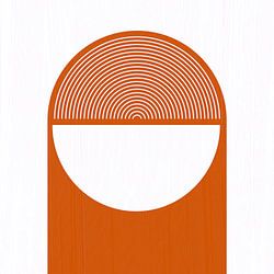 Geometrische Retro Vormen Abstractie Roest Oranje