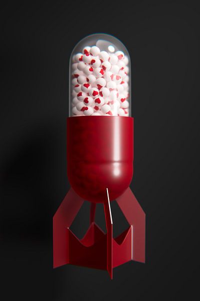 Love Bead Bomb With Chromatic Aberrations by Jörg Hausmann