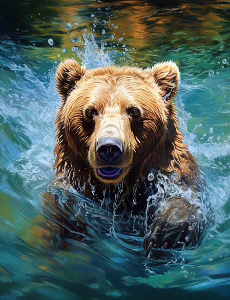 Aqua-Abenteuer: Die Unterwasserreise des tauchenden Bären von Vincent Monozlay