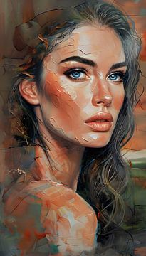 A stylised portrait of a woman by Ljupka Kareska