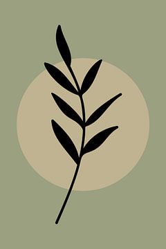 Minimalistische Japandi Botanische Kunst: De schoonheid van de natuur in eenvoud nr. 10 van Dina Dankers