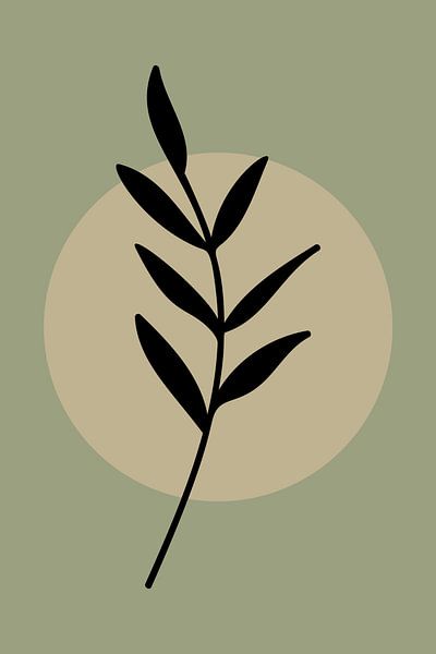 Minimalistische Japandi Botanische Kunst: Die Schönheit der Natur in der Schlichtheit Nr. 10 von Dina Dankers