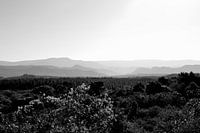 Reliëf bergen uitzicht bij God's Window, Zuid Afrika