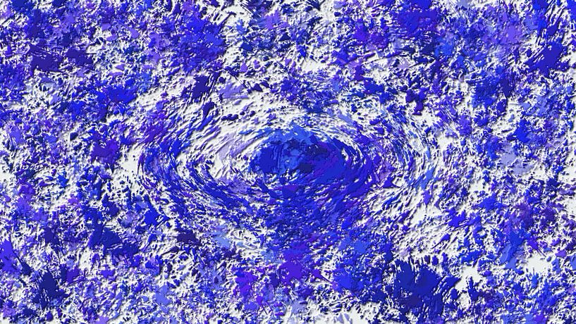 Abstract  in blauw zwart wit van Maurice Dawson